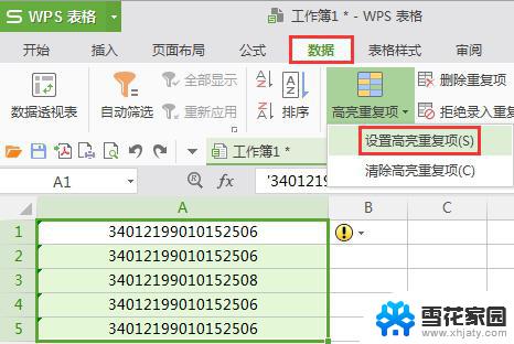 wps表格中怎么查找重复的项目 wps表格中查找重复项目的步骤