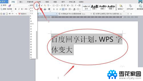 wps字体怎么放大 WPS字体如何调整大小