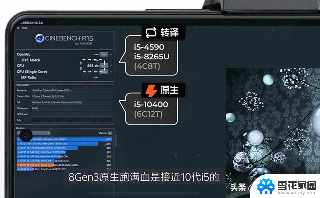 骁龙8gen3 CPU性能接近10代i5 10400？极客湾测评揭晓答案